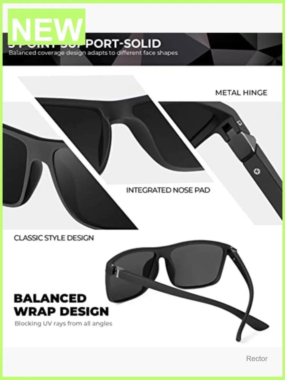 Polarized Men's Sunglasses UV Protection for Driving Fishing Golf Classic Style